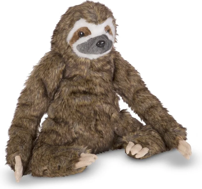 Pluche luiaard knuffel 37 cm - zacht - buigbare klauwen - knuffelbaar speelgoed de Heunec en Multicolore – photo produit