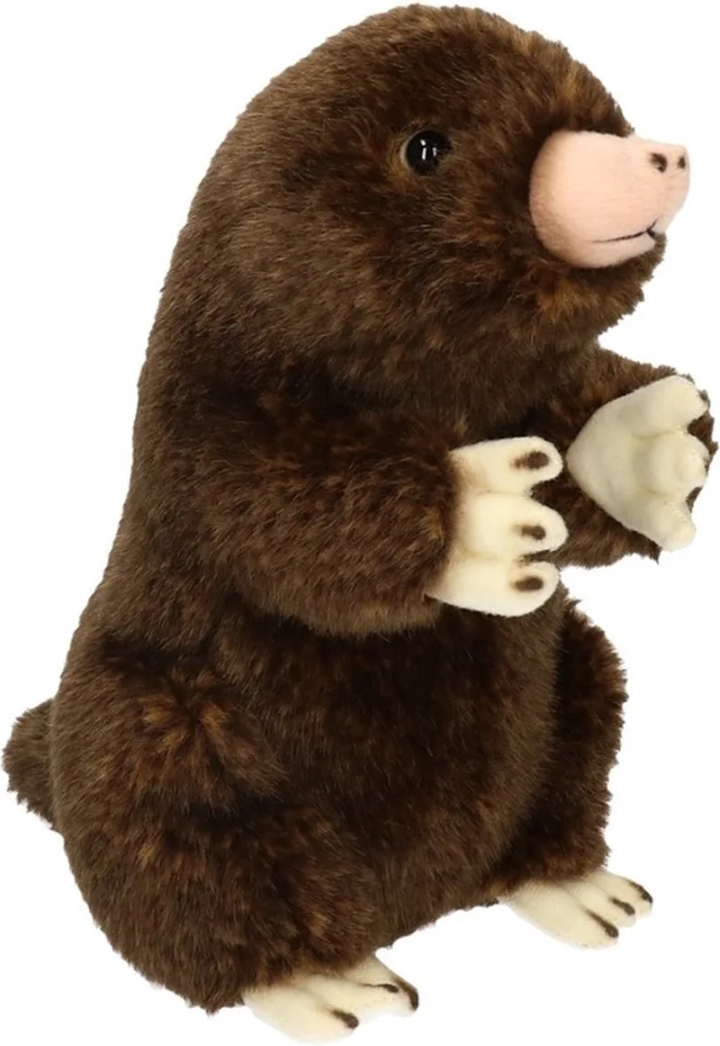Pluche mol knuffeldier zittend 22 cm de Heunec en Multicolore – photo produit