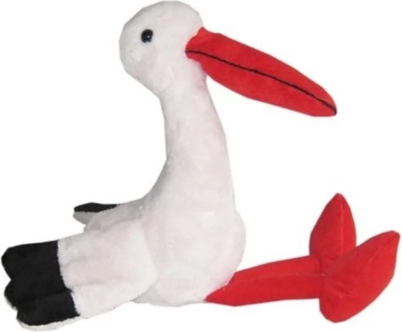 Pluche ooievaar knuffel - 40 cm - vogel - knuffeldieren / knuffeltje fra Heunec i Flerfarvet – produktbillede