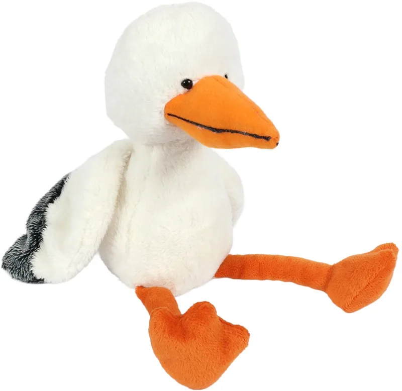 Pluche ooievaar knuffel - vogel - dieren - 20 cm de Heunec en Multicolore – photo produit