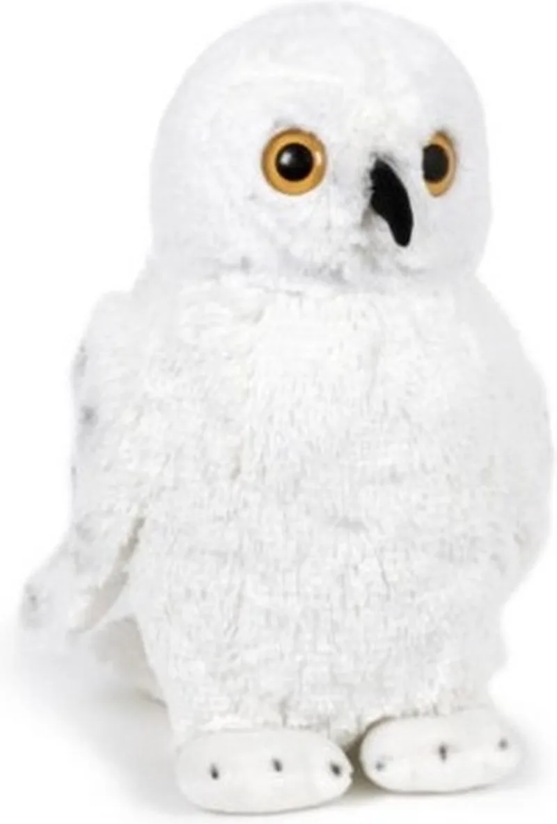 Pluche sneeuwuil uilen knuffel 33 cm - Vogels knuffeldieren - Speelgoed voor kind de Heunec en Blanc – photo produit
