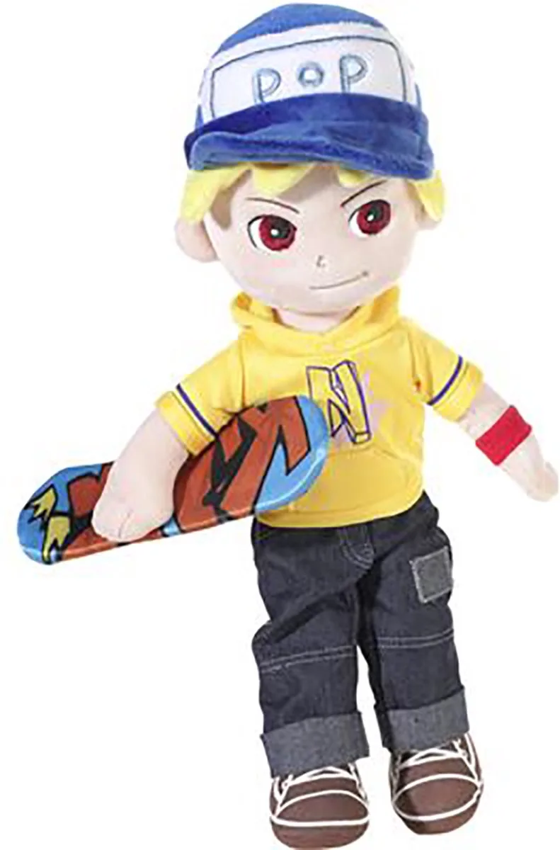 Skateboard knuffel - Superzacht materiaal - 40 cm de Heunec en Jaune – photo produit