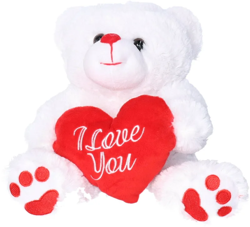 Valentijn knuffel beertje - hartje I Love You - 27 cm - pluche - knuffelbeer- Valentijn cadeautje voor hem/haar by Heunec in Multicolour – product photo
