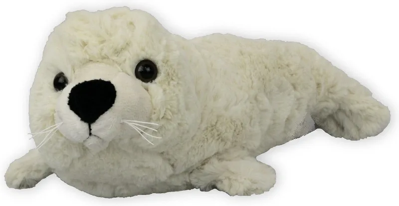 Imware Zeehond knuffel - 29 cm - pluche - crème wit - knuffeldier från Inware i Kräm – produktbild