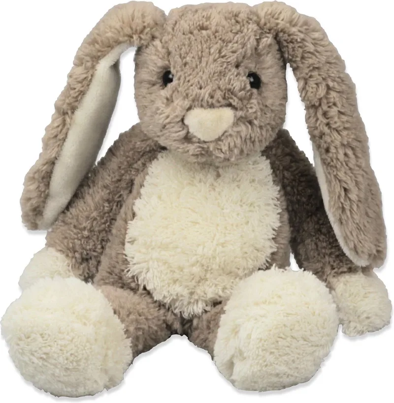 Konijn/haas Knuffel - zittend - 17 cm - pluche dieren knuffels från Inware i Brun – produktbild