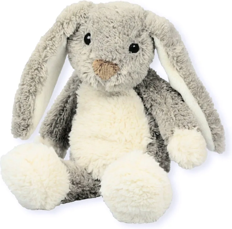Konijn knuffeldier - zittend - 17 cm - pluche haas från Inware i Grå – produktbild