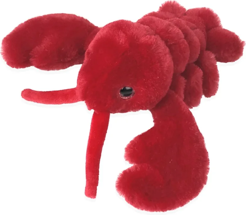 Kreeft knuffel - 18 cm - zeedieren - pluche knuffeldier från Inware i Röd – produktbild