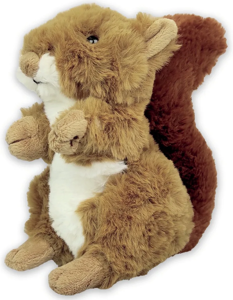 pluche eekhoorn knuffeldier - rood/bruin - zittend - 17 cm - Dieren knuffels från Inware i Brun – produktbild