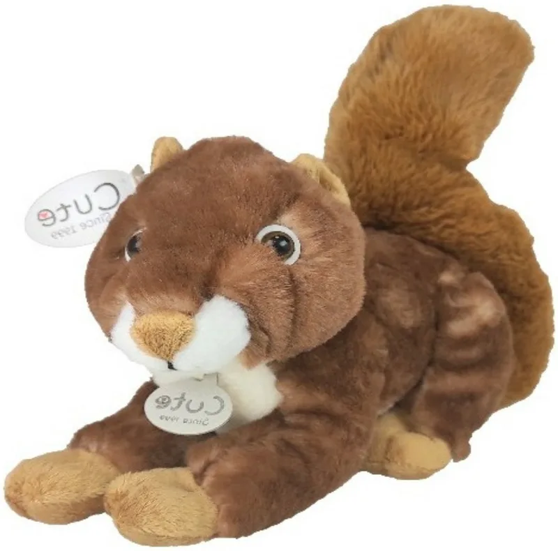 pluche eekhoorn knuffeldier - rood/bruin - zittend - 25 cm - Dieren knuffels by Inware in Red – product photo