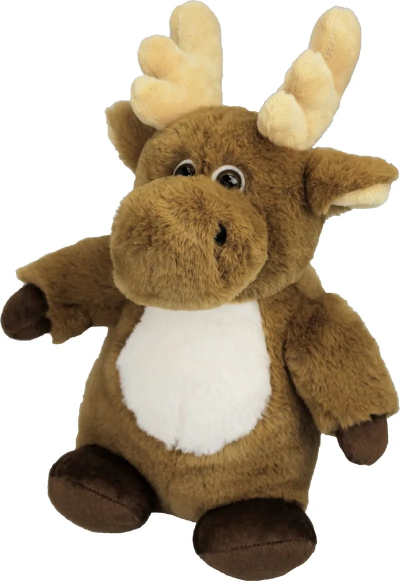 pluche eland rendier knuffeldier - staand - 24 cm - Dieren knuffels by Inware in Brown – product photo