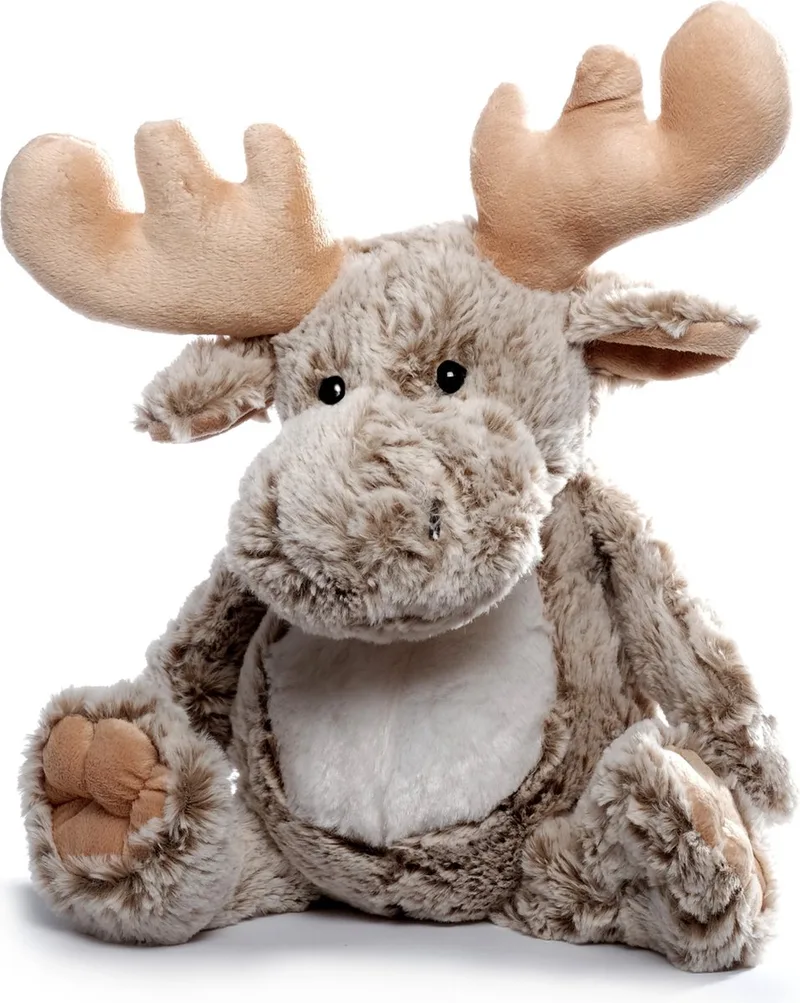 pluche eland rendier knuffeldier - zittend - 26 cm - Dieren knuffels från Inware i Grå – produktbild