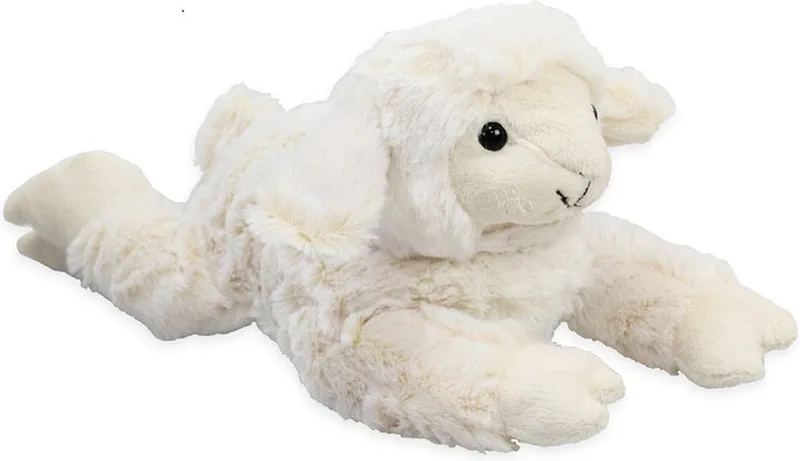 pluche lammetje/schaap knuffeldier - liggend - 22 cm von Inware in Weiß – Produktfoto