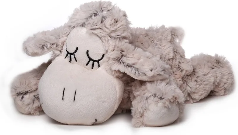 pluche lammetje/schaap knuffeldier - liggend - 30 cm - Dieren knuffels - schapen - zeer wollig by Inware in Cream – product photo
