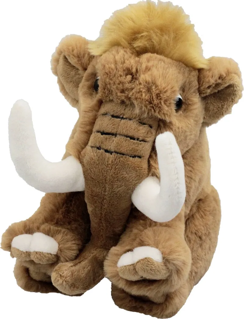 pluche mammoet knuffeldier - zittend - 18 cm von Inware in Braun – Produktfoto