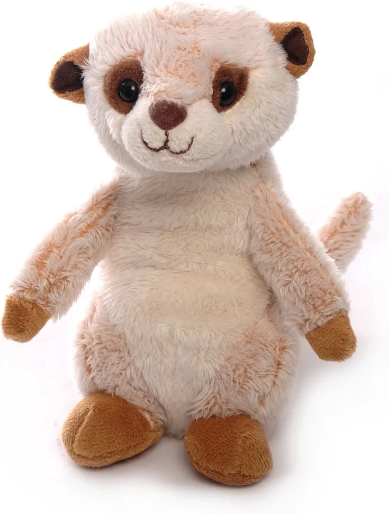 pluche stokstaartje knuffeldier - staand - 20 cm - Dieren knuffels by Inware in Beige – product photo