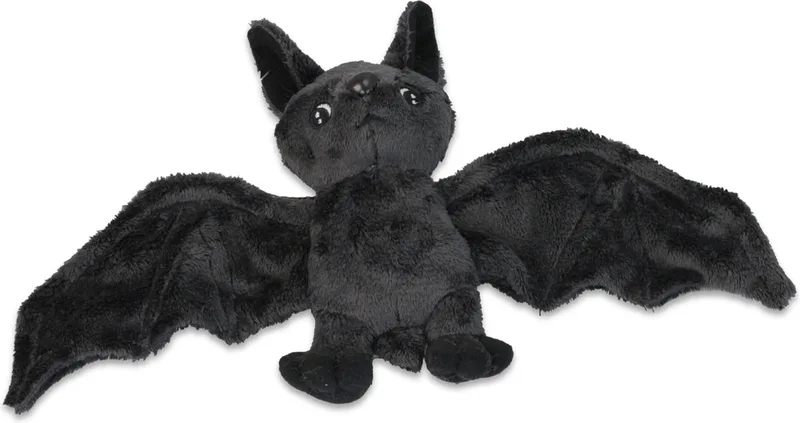 Pluche vleermuis - knuffeldier - vliegend - 18 cm - knuffel vleermuis by Inware in Black – product photo