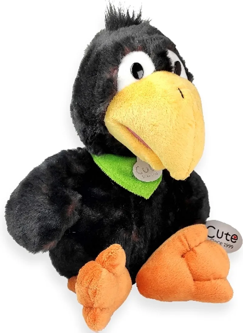 pluche vogel Raaf knuffeldier - 25 cm - kraaien/raven - dieren knuffels/vogels de Inware en Noir – photo produit