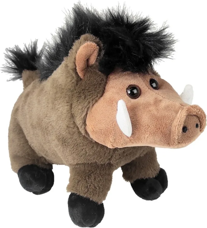 pluche wild zwijn - knuffel zwijntje - 18 cm - bosdieren knuffel by Inware in Brown – product photo