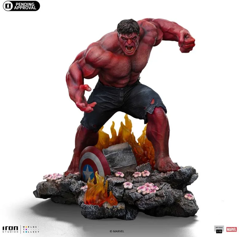 Captain America: Brave New World - Figuur - Red Hulk 1/10 van Iron Studios in Meerkleurig – productfoto