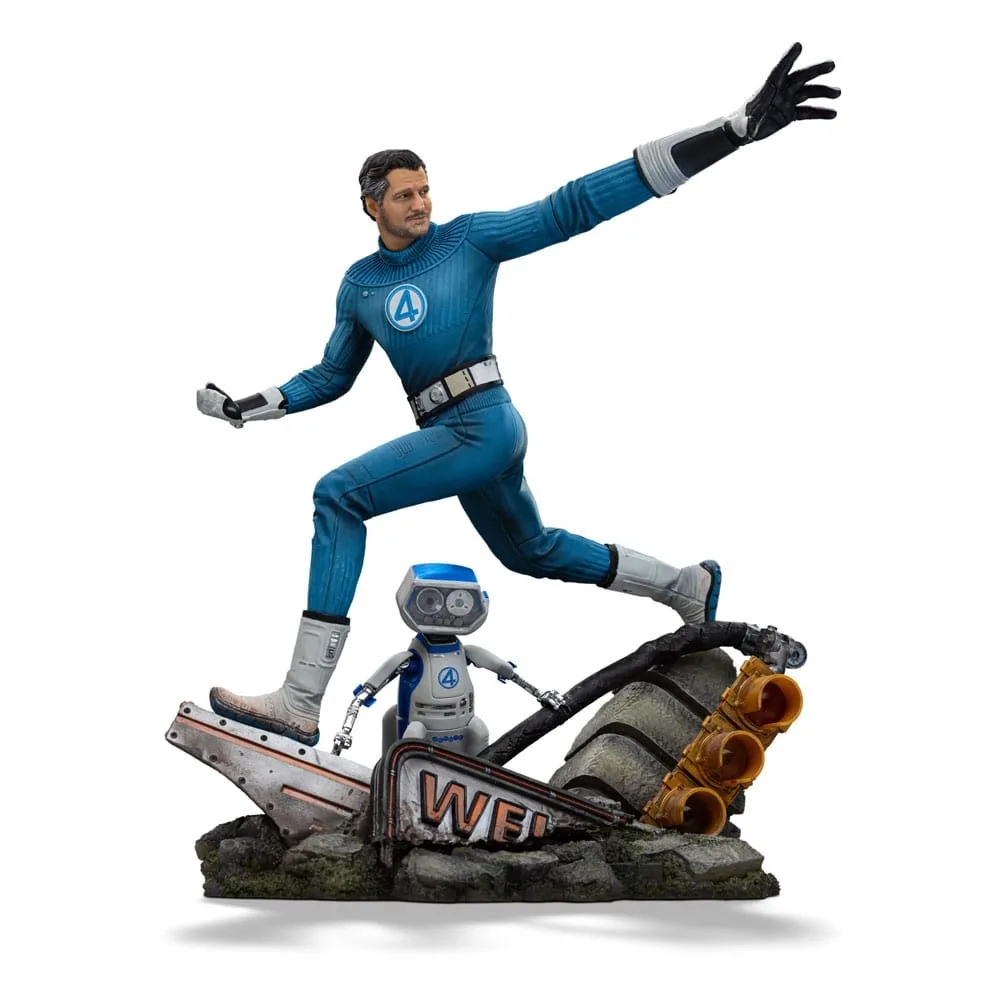 Fantastic Four Art Scale Statue Mr. Fantastic and H.E.R.B.I.E van Iron Studios – productfoto
