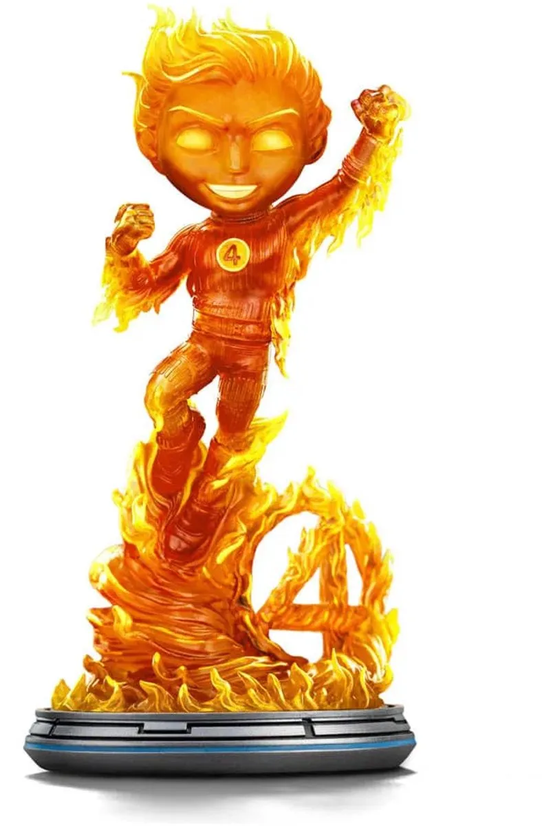 Fantastic Four Mini Co. PVC Figure Human Torch 21 cm Mini-Figuur van Iron Studios in Meerkleurig – productfoto