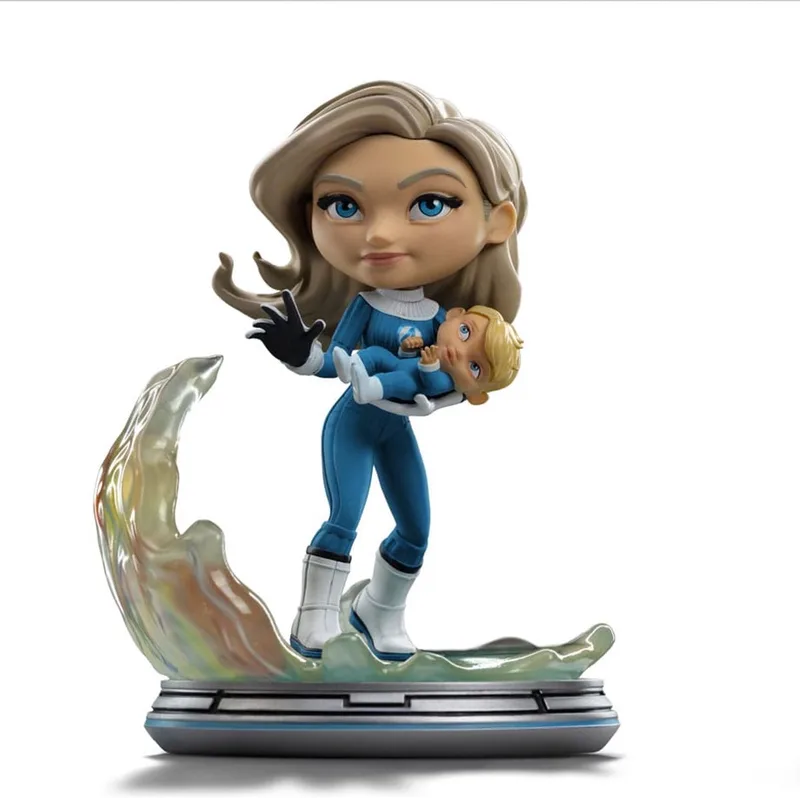 Fantastic Four Mini Co. PVC Figure Invisible Woman and Franklin 15 cm Mini-Figuur van Iron Studios in Meerkleurig – productfoto