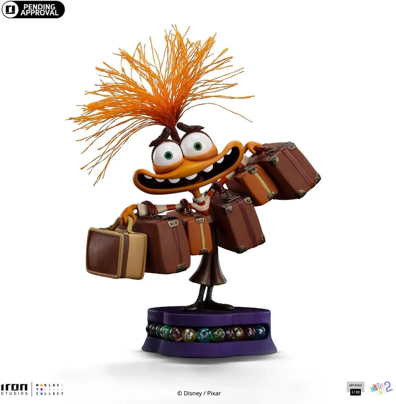 Inside Out 2 Art Scale Statue 1/10Anxiety 18 cm Beeld van Iron Studios in Meerkleurig – productfoto