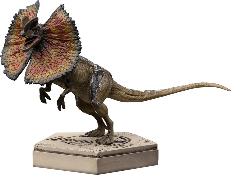 Jurassic Park - Icons Statue - Dilophosaurus by Iron Studios in Multicolour – product photo