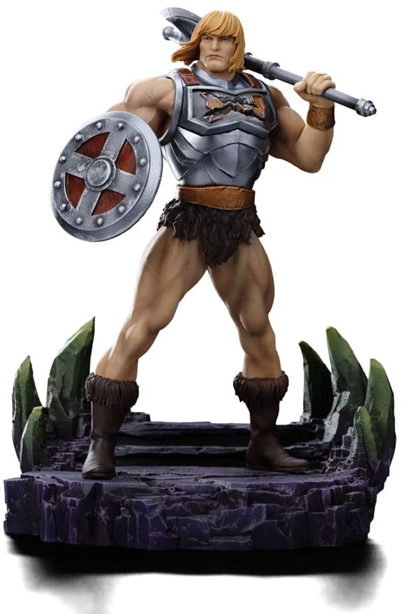 Masters of the Universe Art Scale Statue 1/10 He-Man Battle Armor Version heo Exclusive 23 cm Beeld van Iron Studios in Meerkleurig – productfoto