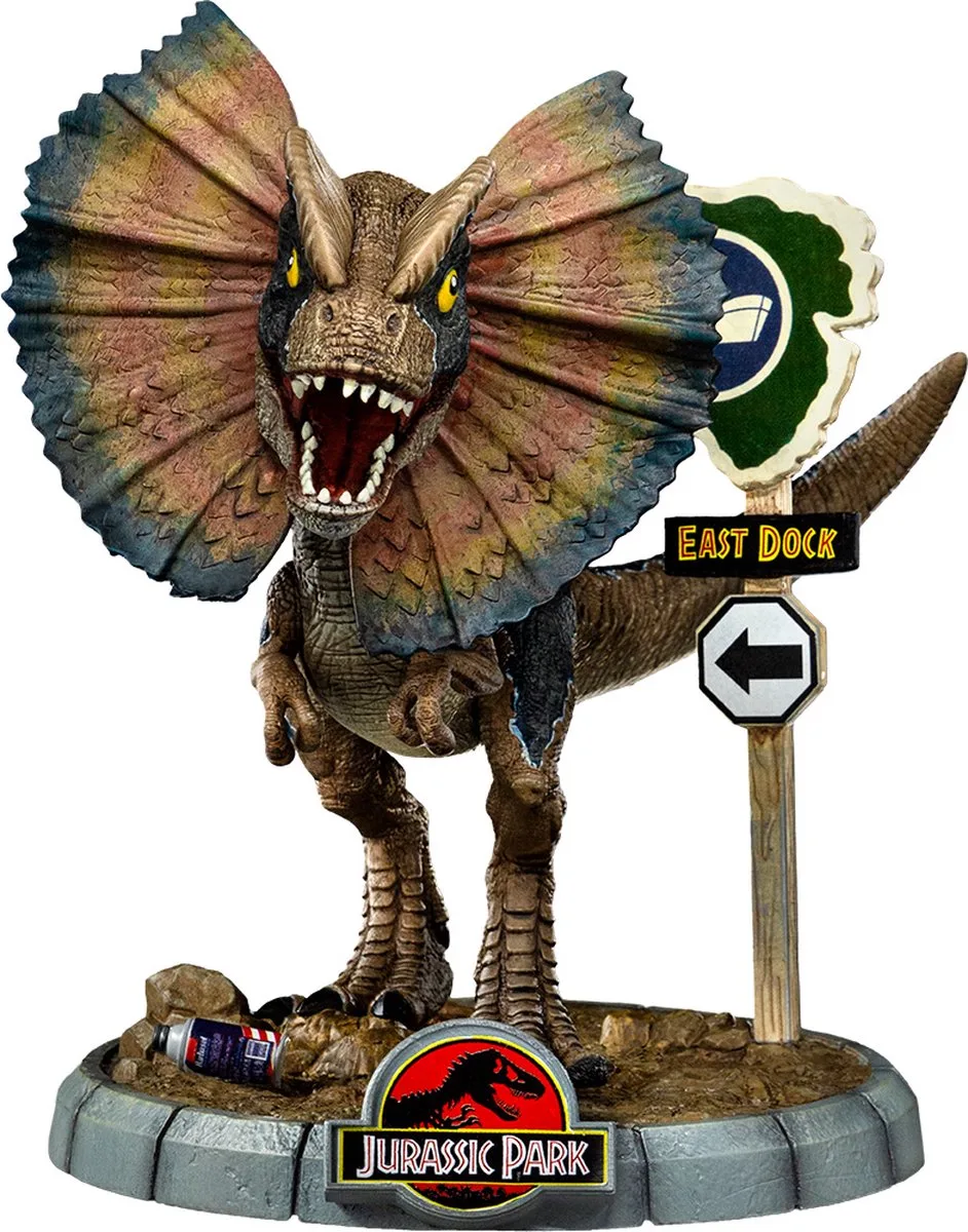 MiniCo - Jurassic Park - Dilophosaurus Standbeeld 15cm von Iron Studios in Mehrfarbig – Produktfoto