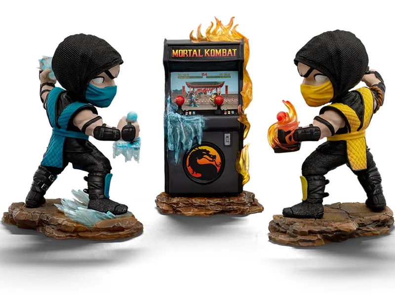 Mortal Kombat - MiniCo Figuur Set - Scorpion vs Sub-Zero Arcade by Iron Studios in Multicolour – product photo
