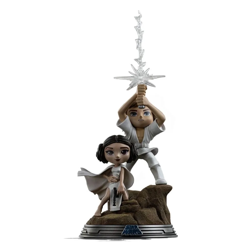 Star Wars MiniCo PVC Figure Luke & Leia van Iron Studios – productfoto