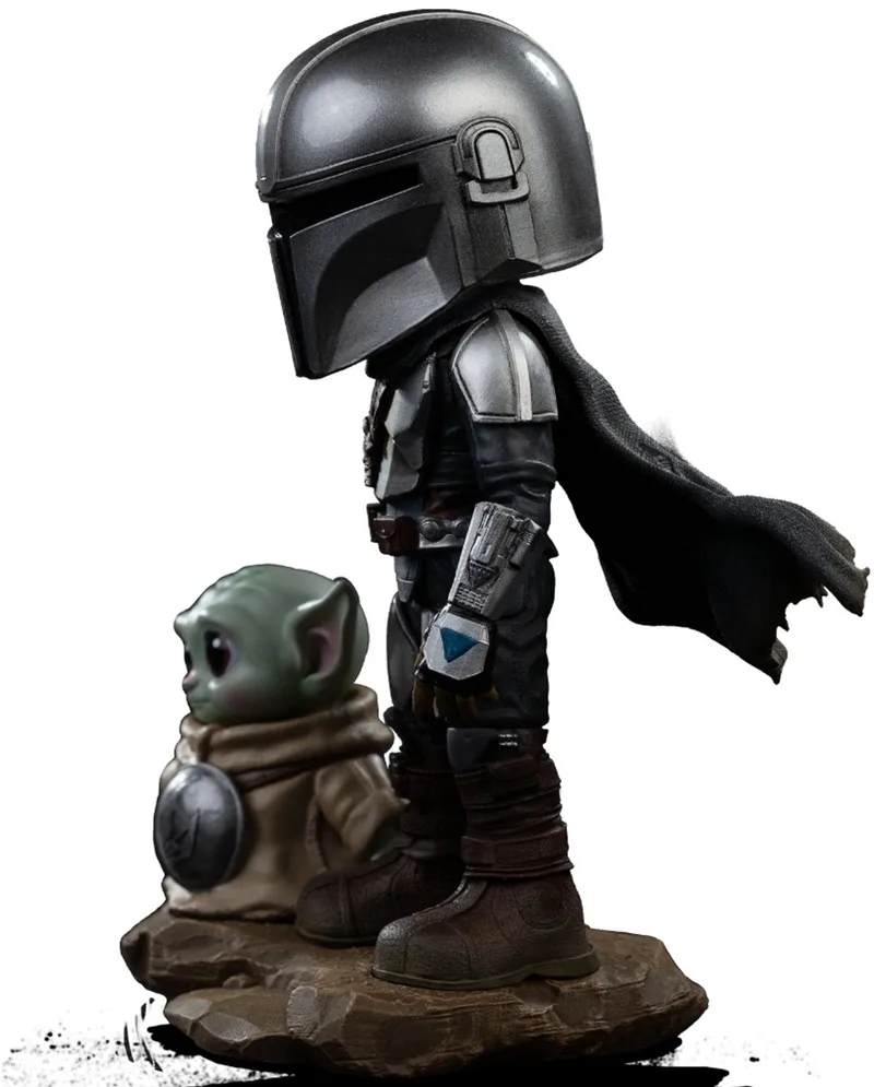 Star Wars: The Mandalorian - Minico Figuur - Mandalorian And Grogu van Iron Studios in Meerkleurig – productfoto
