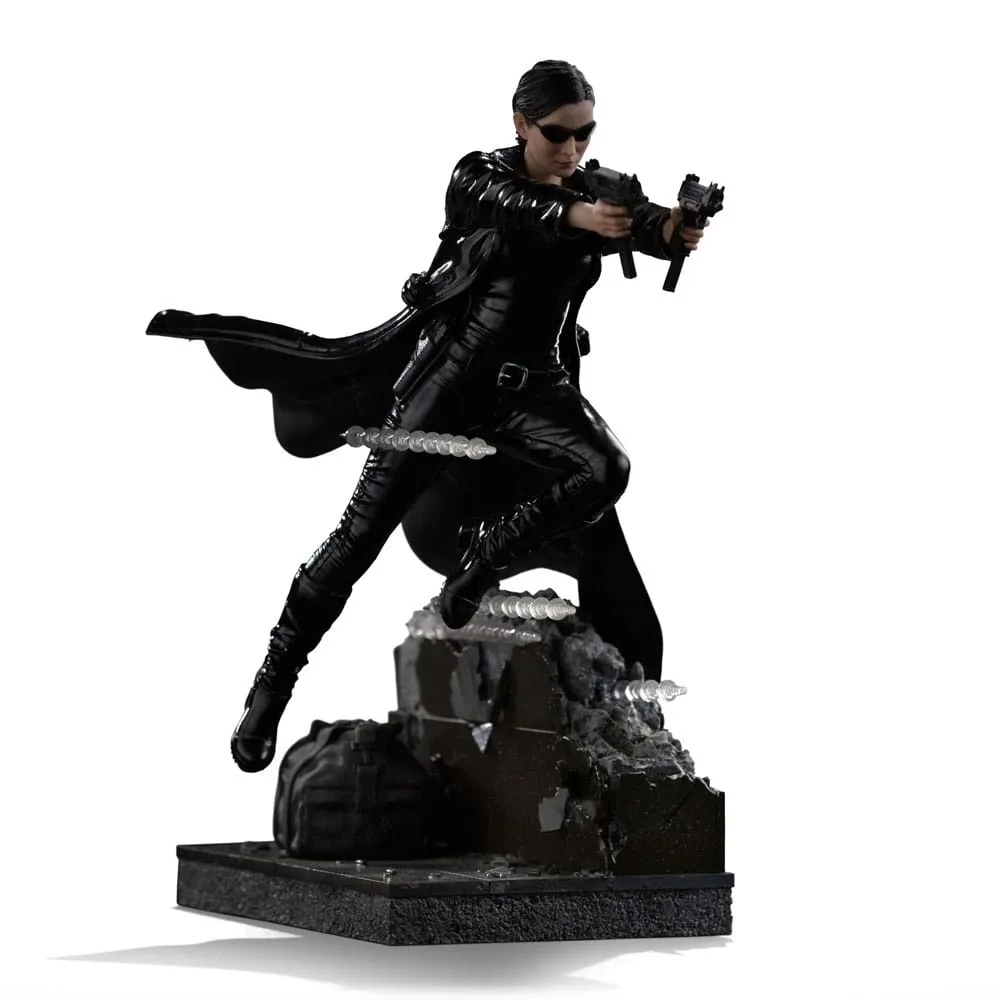 The Matrix Art Scale Statue Trinity van Iron Studios – productfoto