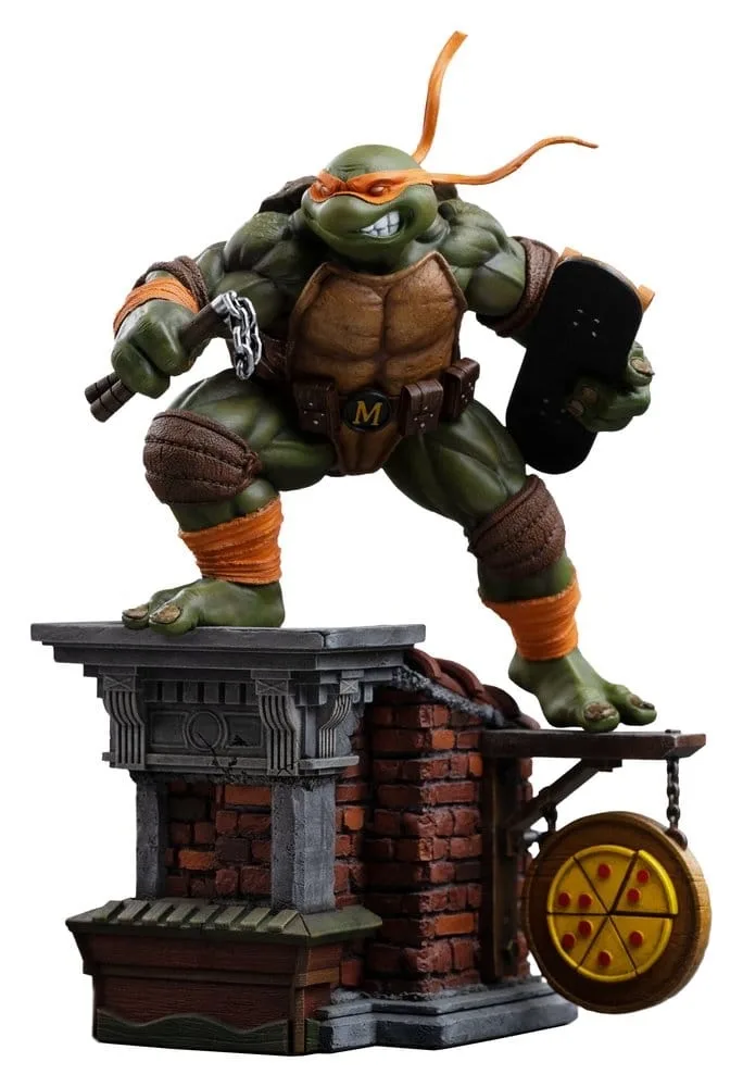 TMNT Art Scale Statue Michelangelo Unleashed van Iron Studios – productfoto