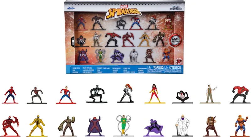Marvel Multipack Pack Nano - Wave 8 - Metaal - Actiefiguur van Jada Toys in Meerkleurig – productfoto