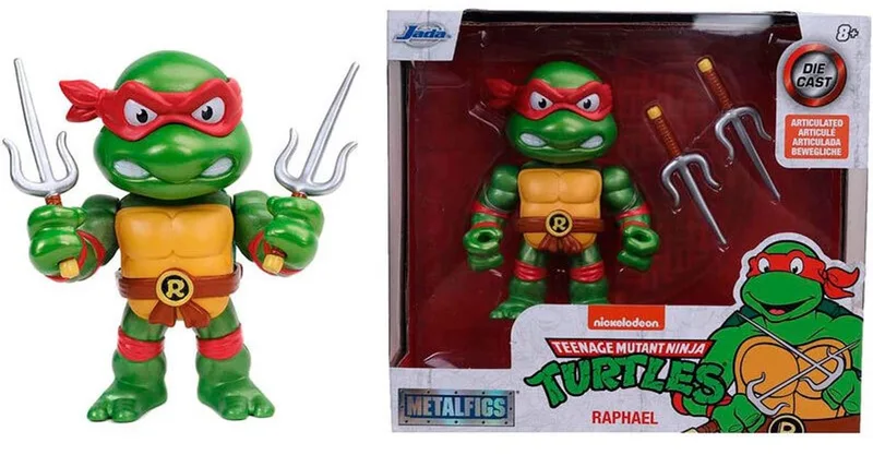 Turtles 4" Raphael Actiefiguur van Jada Toys in Meerkleurig – productfoto