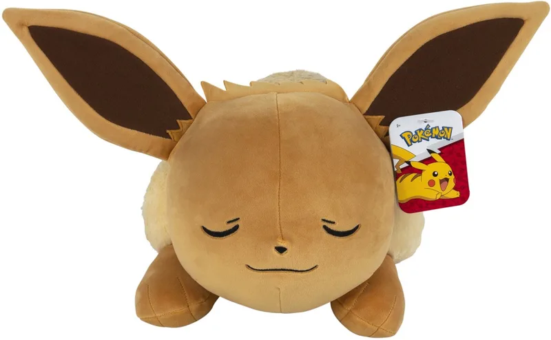 Pokémon - 45cm Sleeping Plush - Eevee van Jazwares in Bruin – productfoto