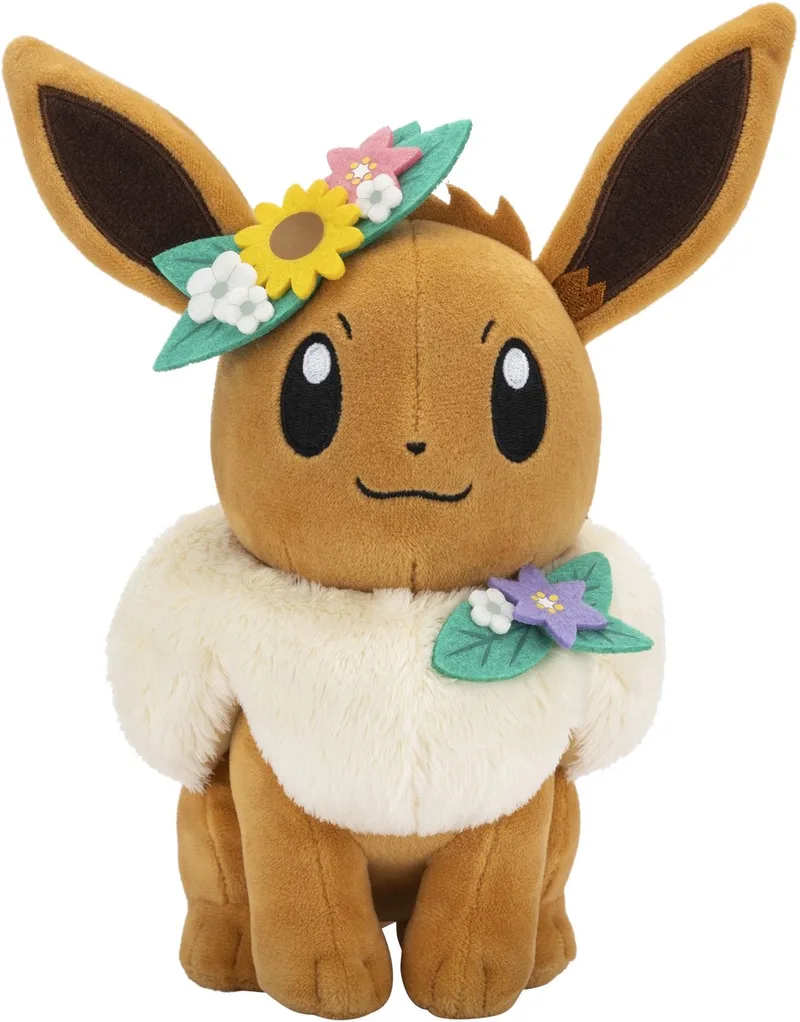 Pokemon Lente Eevee met Bloemenkrans Pluche Knuffel 20cm by Jazwares in Multicolour – product photo