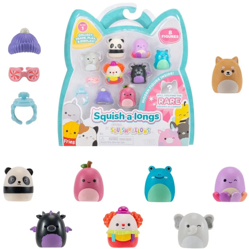 Squishmallow Squish a longs Mini Figures 8-Pack Style 3 3 cm by Jazwares in Multicolour – product photo
