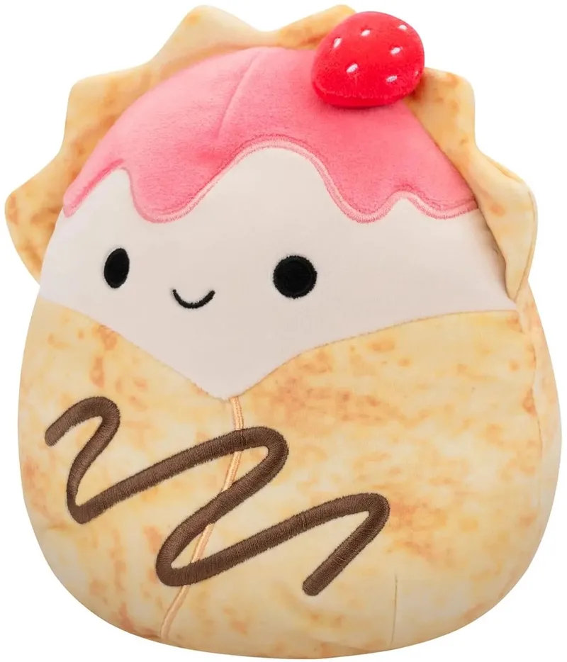 Squishmallows Gasten Aardbei Pannenkoek knuffel 21 cm van Jazwares in Bruin – productfoto