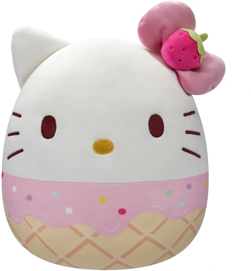 Squishmallows - Hello Kitty - Hoogte 35 cm - Knuffel - Pluche - Squishmallow - Speelgoed vanaf 3 jaar by Jazwares in Hello Kitty (IJshoorntje – 35 cm) – product photo