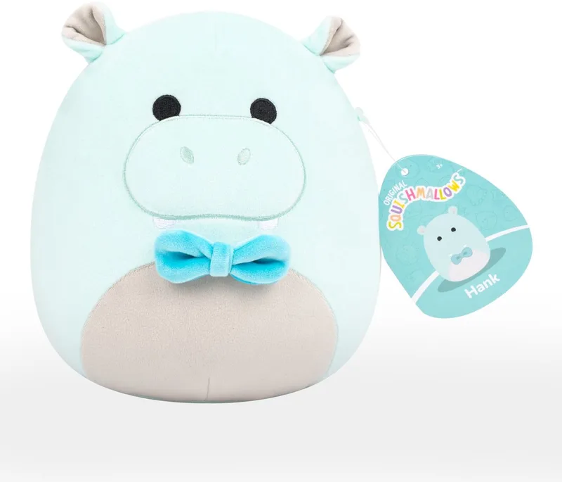 Squishmallows - Little Plush (Hank - Teal Hippo W/Bowtie) - 19cm Plush van Jazwares in Meerkleurig – productfoto