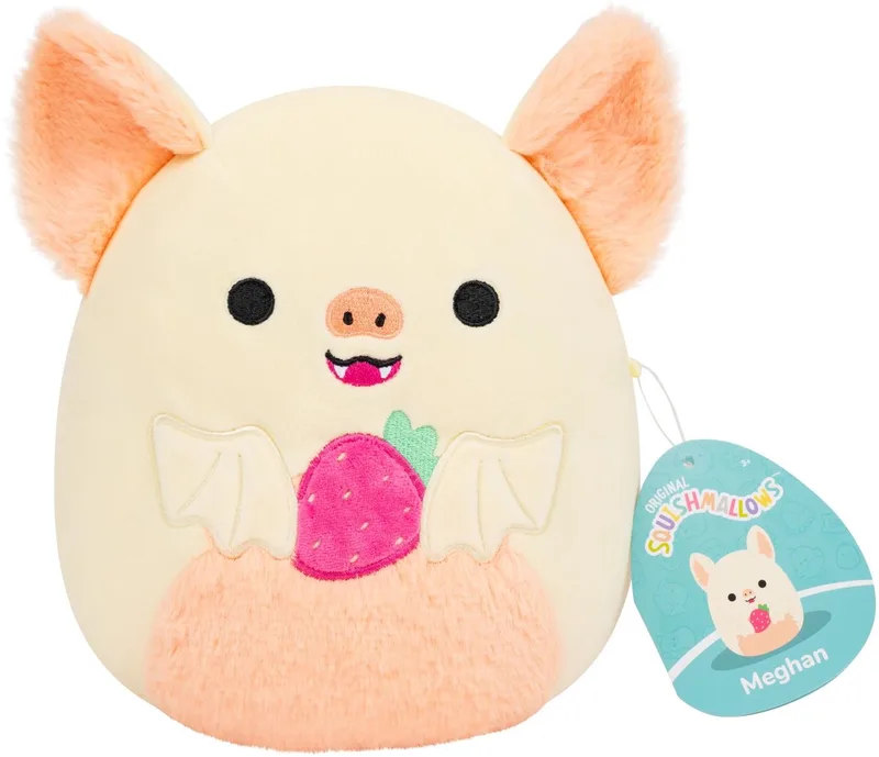 Squishmallows - Little Plush (Meghan - Cream Fruit Bat Holding Strawberry) - 19cm Plush van Jazwares in Meerkleurig – productfoto