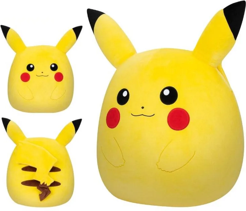 Squishmallows - Pikachu Pokemon Knuffel - 10" / 25cm van Jazwares in Geel – productfoto
