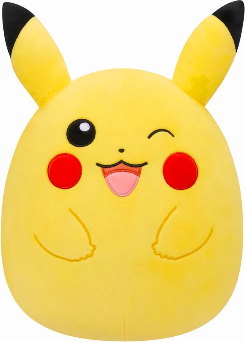 Squishmallows Pokémon Pikachu Knipoog 36 cm - Pluche Knuffel van Jazwares in Knipogende Pikachu – productfoto