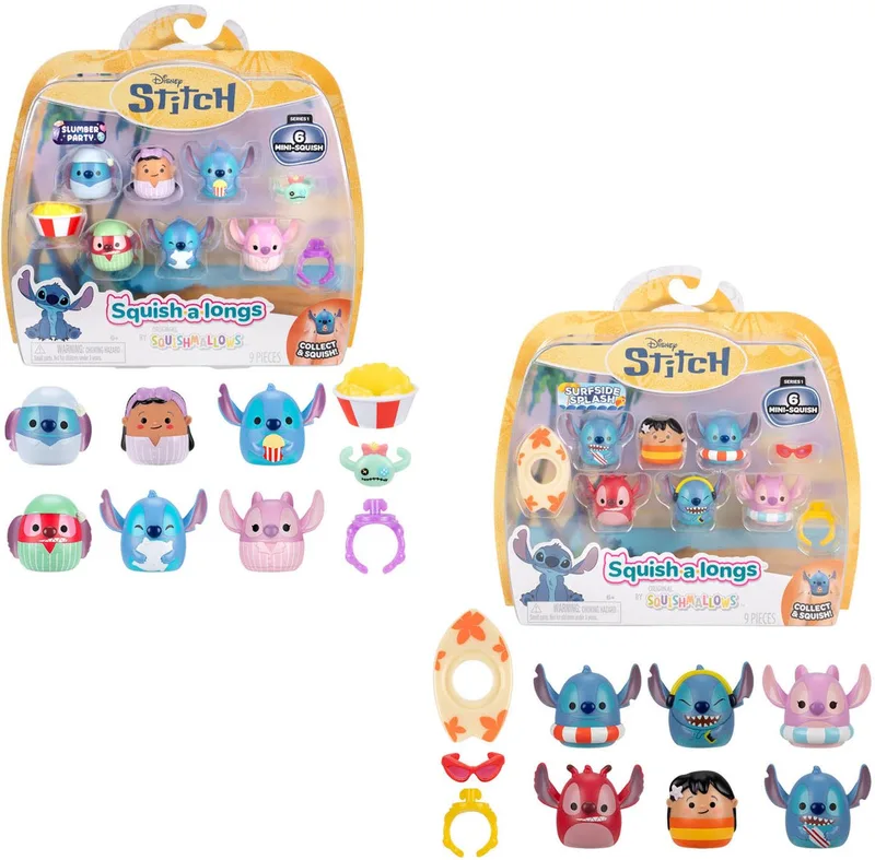 Squishmallows Squish-a-longs - Stitch 6dlg. van Jazwares in Meerkleurig – productfoto