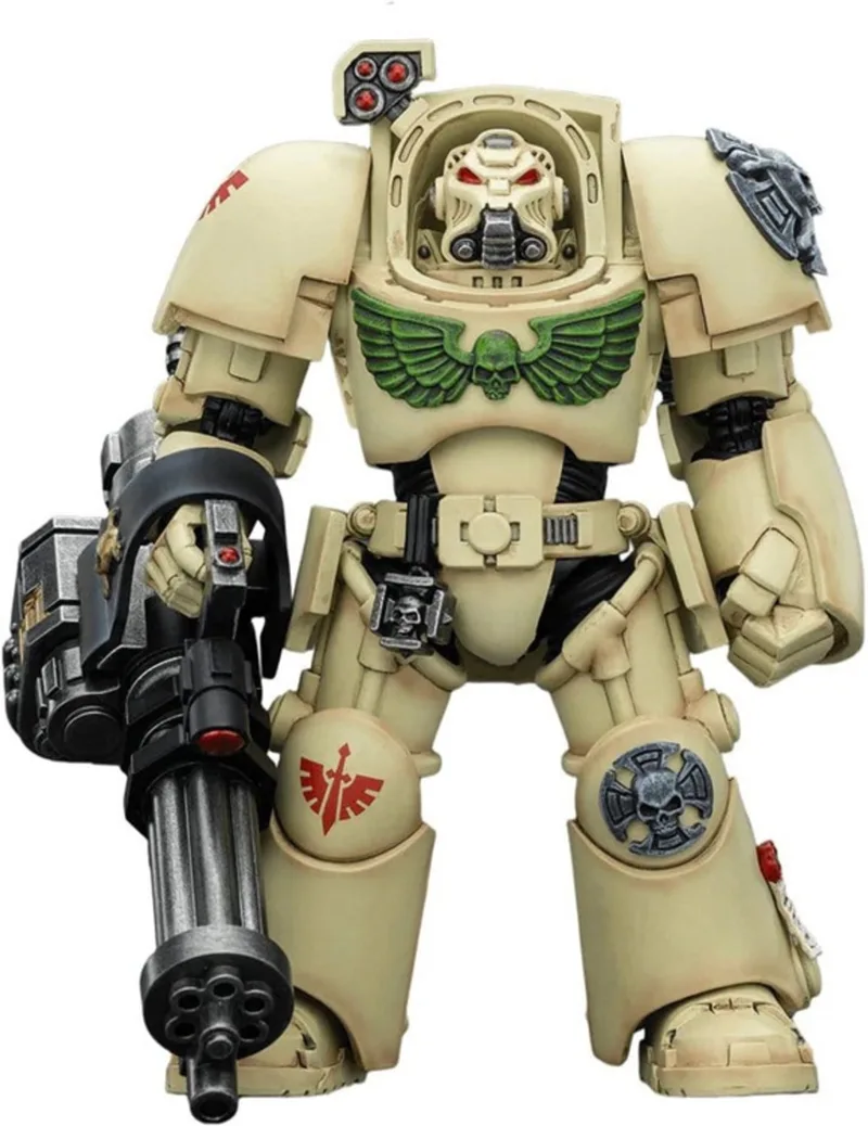 Warhammer 40,000 Action Figure Dark Angels Deathwing Terminator 3 with Power Fist and Assault Cannon 14 cm van Joy Toy in Beige – productfoto