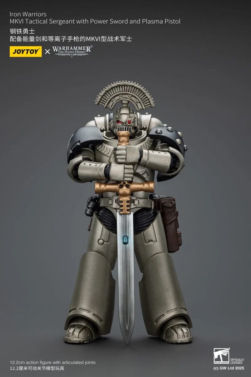 Warhammer The Horus Heresy Action Figure 1/18 lron Warriors MKVI Tactical Sergeant with Power Sword and Plasma Pistol 12 cm by Joy Toy – product photo