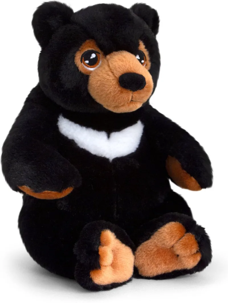 Beer knuffel - pluche - 25 cm - dieren knuffels från Keel Toys i Svart – produktbild
